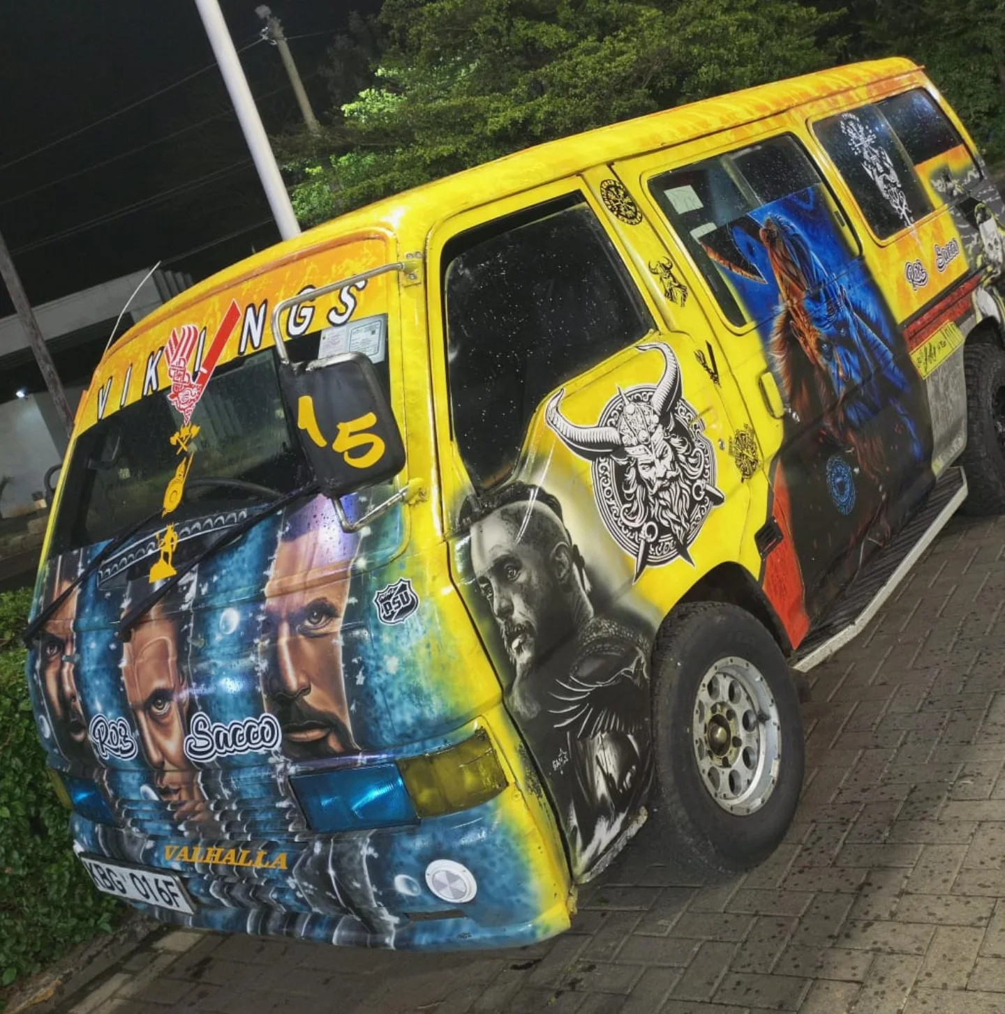 Vikings Valhalla matatu airbrush art by Setik