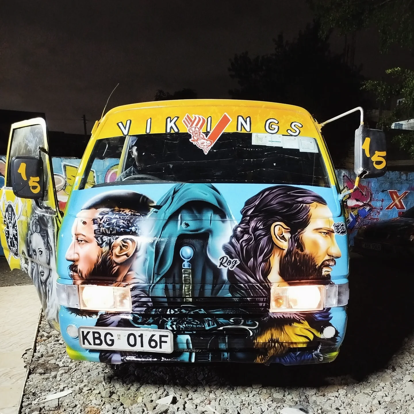 Vikings matatu airbrush art by Setik